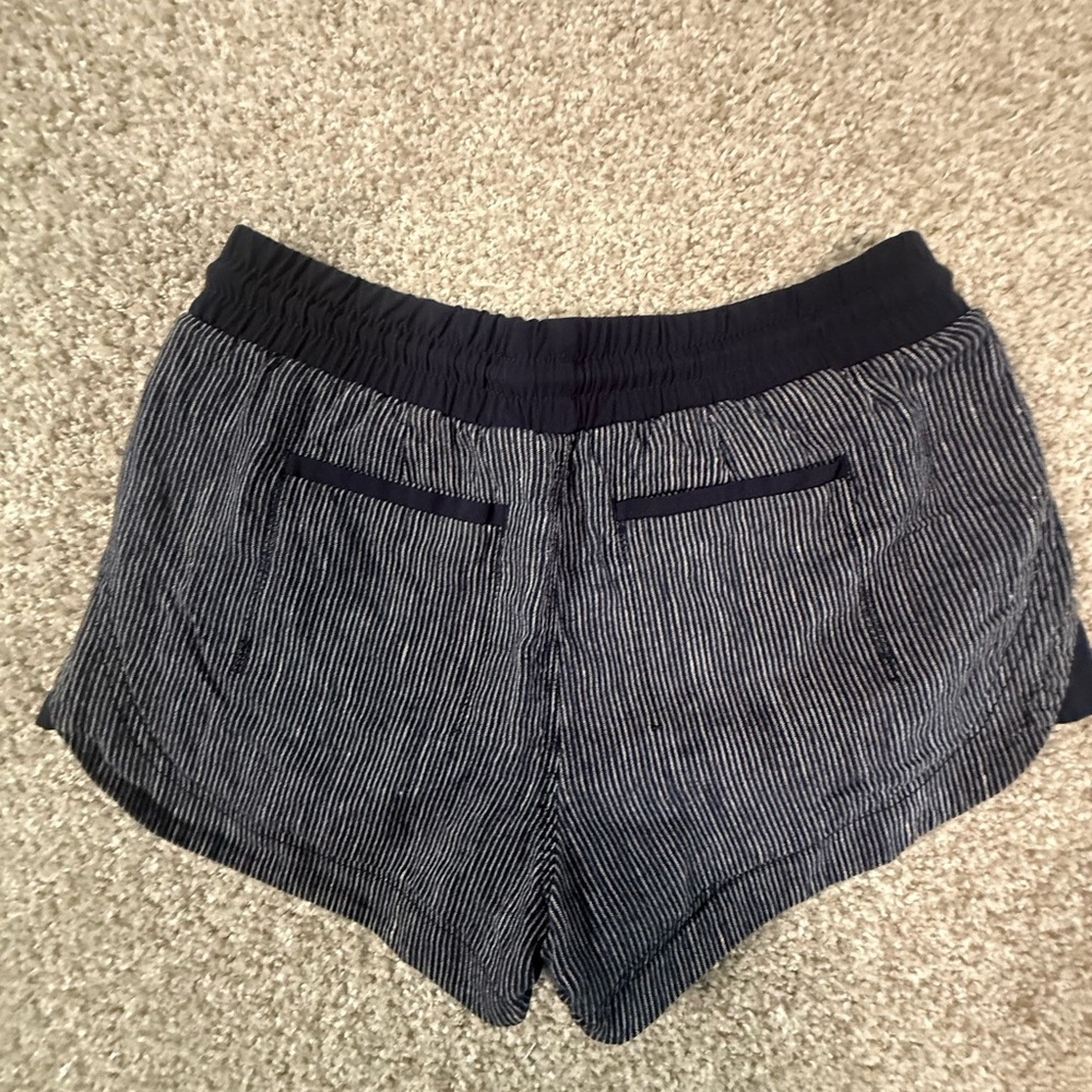 Athleta Navy White Double Layer Fall Pinstripe Dr… - image 3